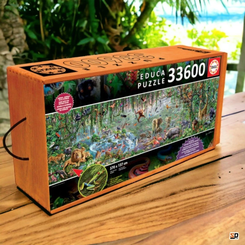 Puzzle - 33600 pièces - 570 x 157 cm - Animaux de la vie sauvage - Educa - Photo 3/3