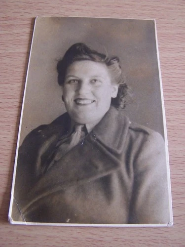 WW2 Military Woman Vintage Photo Named Peggy