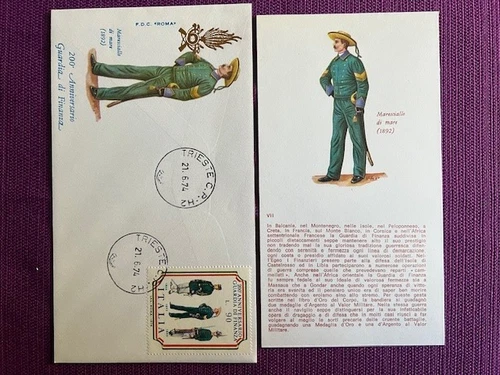 1974 FDC ITALY REPUBLIC 200TH ANNIVERSARY GUARDIA DI FINANZA