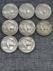 Lot of 8 Full Horn Buffalo Nickels