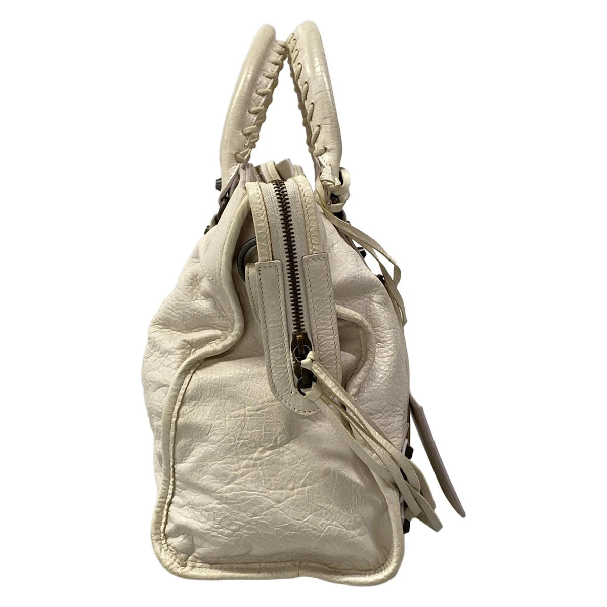 BALENCIAGA The City 115748 White Leather Handbag | eBay