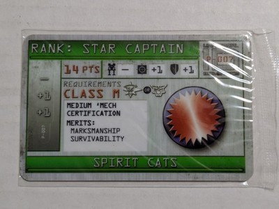 MechWarrior - Rank: Star Captain - Spirit Cats Star Captain - P 007