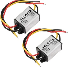 2 Pack Dc 12V To Dc 6V Converter Waterproof 3A 18W Buck Voltage Reducer Module