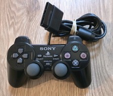 Black Dual Shock 2 Controller Official Sony PlayStation 2 PS2 SCPH-10010 Model A
