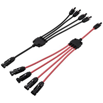 2er Multipack TRU COMPONENTS TC-12195724 Solar-Splitter 4 mm² 30 A Kabellänge 46