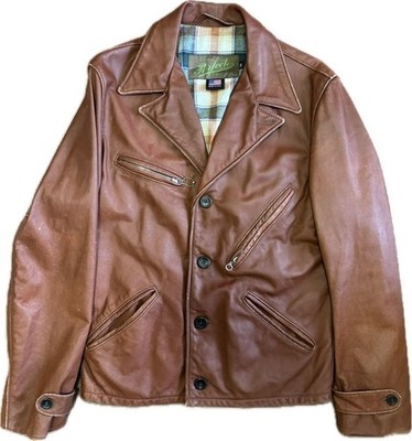 Schott NYC Perfecto Car Coat Cowhide Leather Jacket Size M