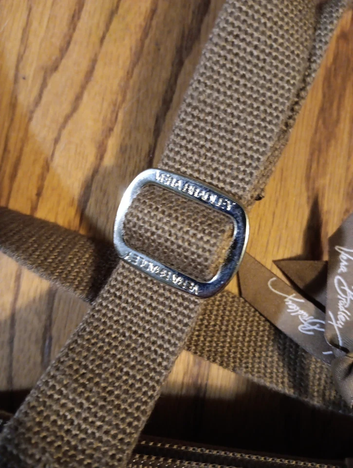 Bolso Bandolera Vera Bradley Hardside para Laptop Correa Floral Azul Pájaros Foto 2 de 4