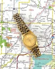 Seiko Women's Watch Gold Dial Gold Tone Day/Date Round 7N83-0041 - NO BATTERY