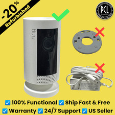   Ring Indoor Stick-up Wired Cam Camera - Missing Power Supply  Wall Mount  
