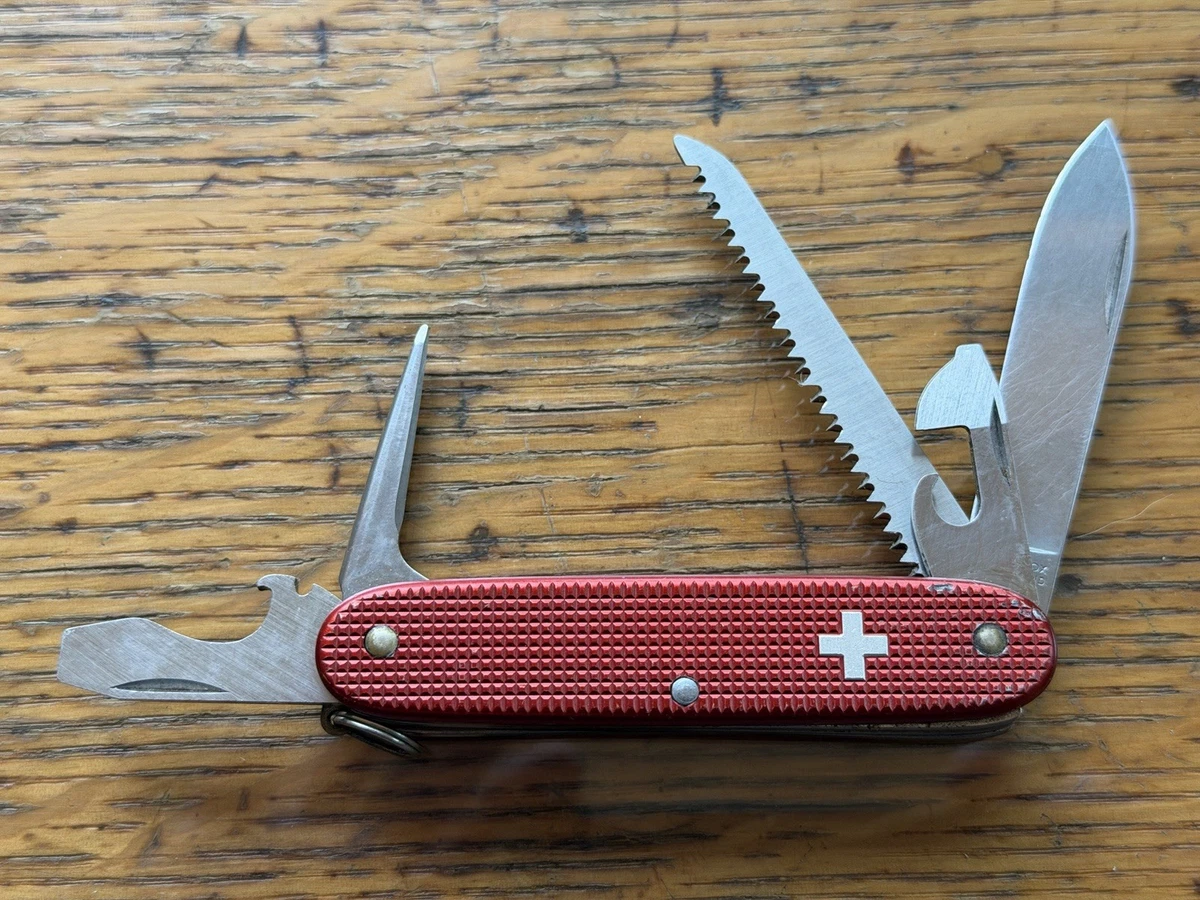 Victorinox Aluminum Handle Red Collectible Folding Knives for sale