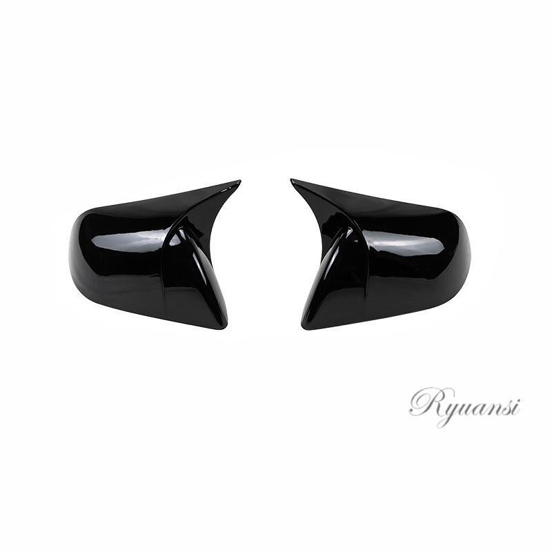 2X Gloss Black Side Mirror Cover Cap For Tesla Model Y 2020 2021 2022 2023 2024