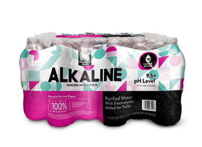 Member's Mark Plus+ Alkaline Bottled Water 1L 18 Pack | High pH Hydration Drink