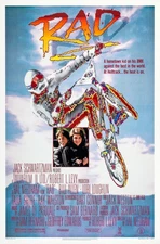 1986 Rad Movie Poster 11X17 Bill Allen Lori Loughlin Talia Shire BMX Bike 🍿