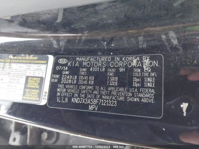 2015 KIA SOUL Front Left Driver Door Panel Trim Black Used 89000 Miles Foto 4 de 4