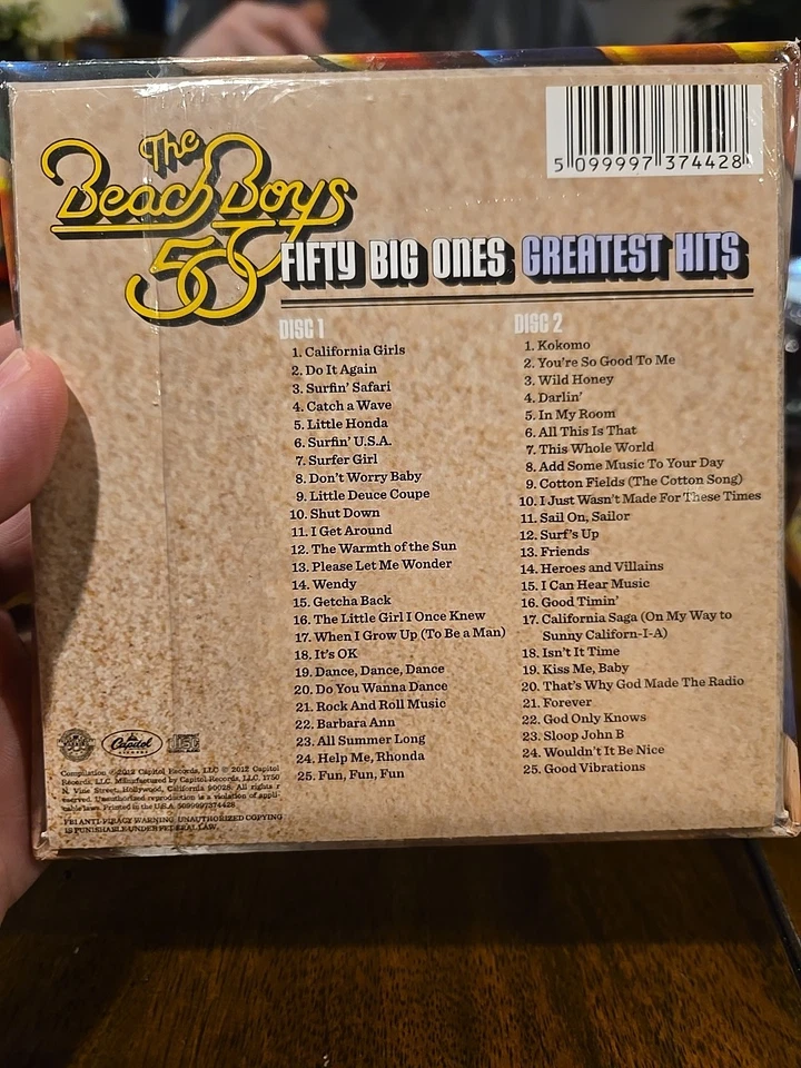 BEACH BOYS Fifty Big Ones Greatest Hits (2-CD Box Set Remastered) BRAND NEW - Image 4 of 4
