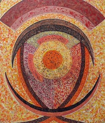 ABSTRAKTE GEOMETRISCHE FORMEN STUDIE Acryl Gemälde auf Karton um 1960