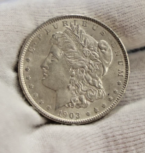 1903 US Morgan Silver Dollar $1 AU+