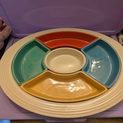 Vintage (1937-1943)  Fiestaware Relish Tray ~ 5 Colors ~ Rare