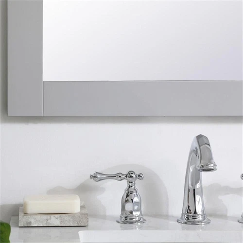 Elegant Decor Aqua 36" x 24" Wood Frame Bathroom Mirror in Gray - Picture 8 of 10