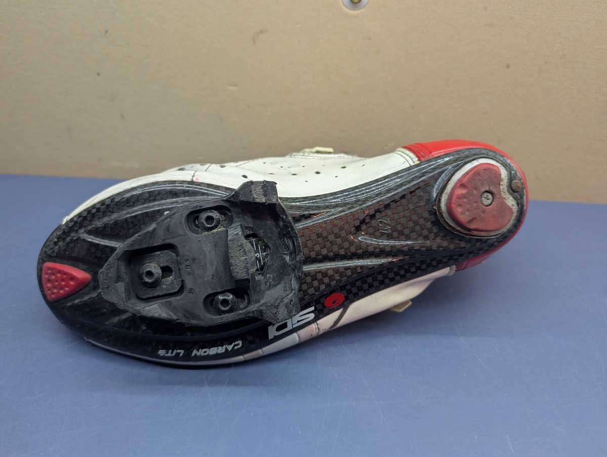 Sidi Ergo 2 Carbon Lite Mens Road Cycling Shoes White Black Red