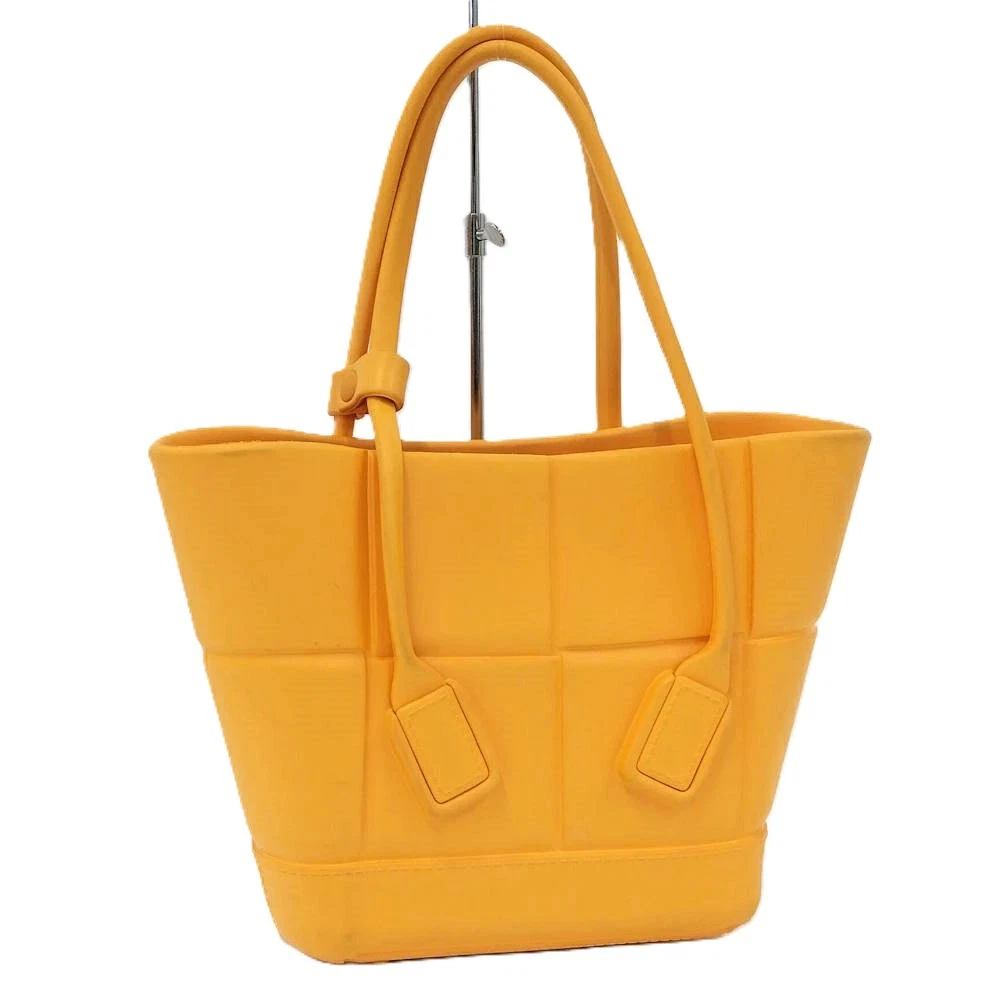 Bottega Veneta Arco Rubber Tote Bag Yellow