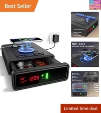 Multi-Functional Nightstand Biometric Safe with Wireless Charging Functionality