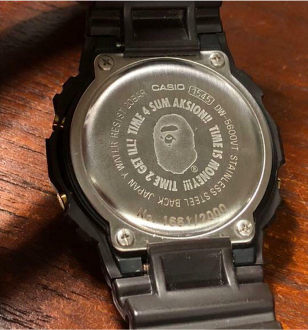 A Bathing Ape BAPE × G-Shock Wrist Watch CASIO DW-5600 Brown A Bathing Ape BAPE × G-Shock Wrist Watch CASIO DW-5600 Brown