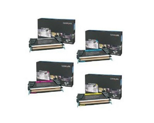 Set 4 New Genuine Lexmark C734A4CG C734A4MG C734A4YG C734A2KG Toner Cartridges - 第 1/1 張圖片