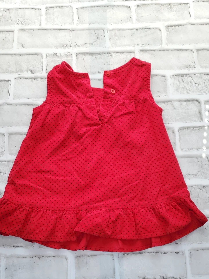 Красное платье для младенцев 18 месяцев Blueberi Boulevard Corduroy - Изображение 2 из 2