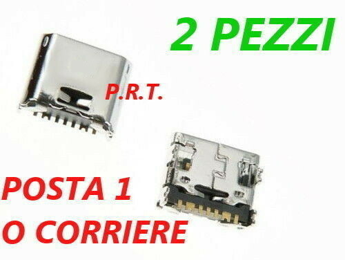CONNETTORE RICARICA (2PEZZI) MICRO USB PER SAMSUNG SM-T585 T580 Tab A 10.1 2016 - Foto 1 di 1