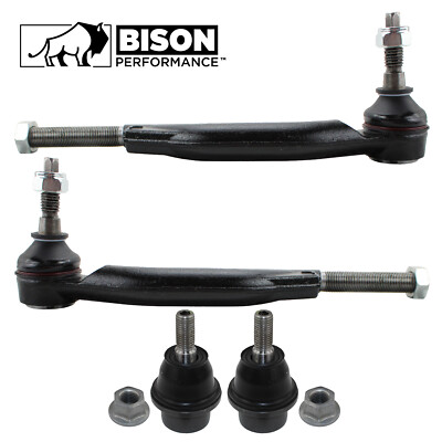 Bison Performance 4pc Front Outer Tierod Lower Ball Joint Kit For Chevy GMC Saab
