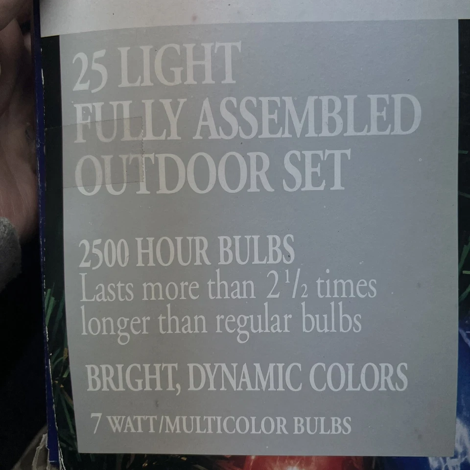 Juego de 3 NOMA Antiguo Color Brillante 25 Luces Exterior Conjunto Multicolor Foto 4 de 4