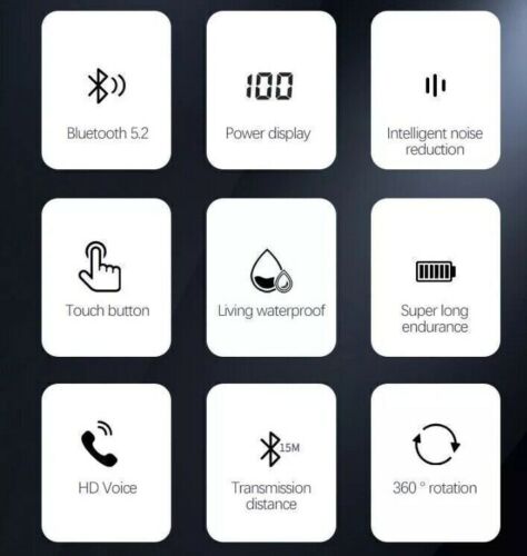 Earbuds Wireless Stereo Handsfree Headset Earphone for Bluetooth Cell Phone - Picture 4 of 10