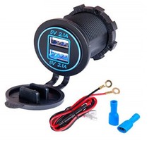 DOPPIA PRESA USB AD INCASSO ILLUMINATA 