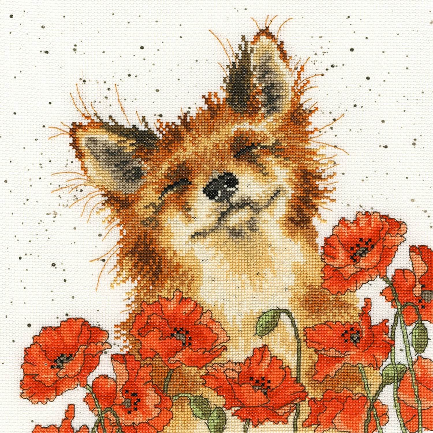 Bothy Threads Cross Stitch Kit - Poppy Field, Fox