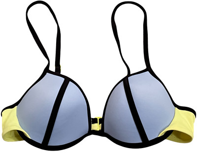 VICTORIAS SECRET The FABULOUS Color Block Swimsuit String Bikini Top sz 34B 34 B