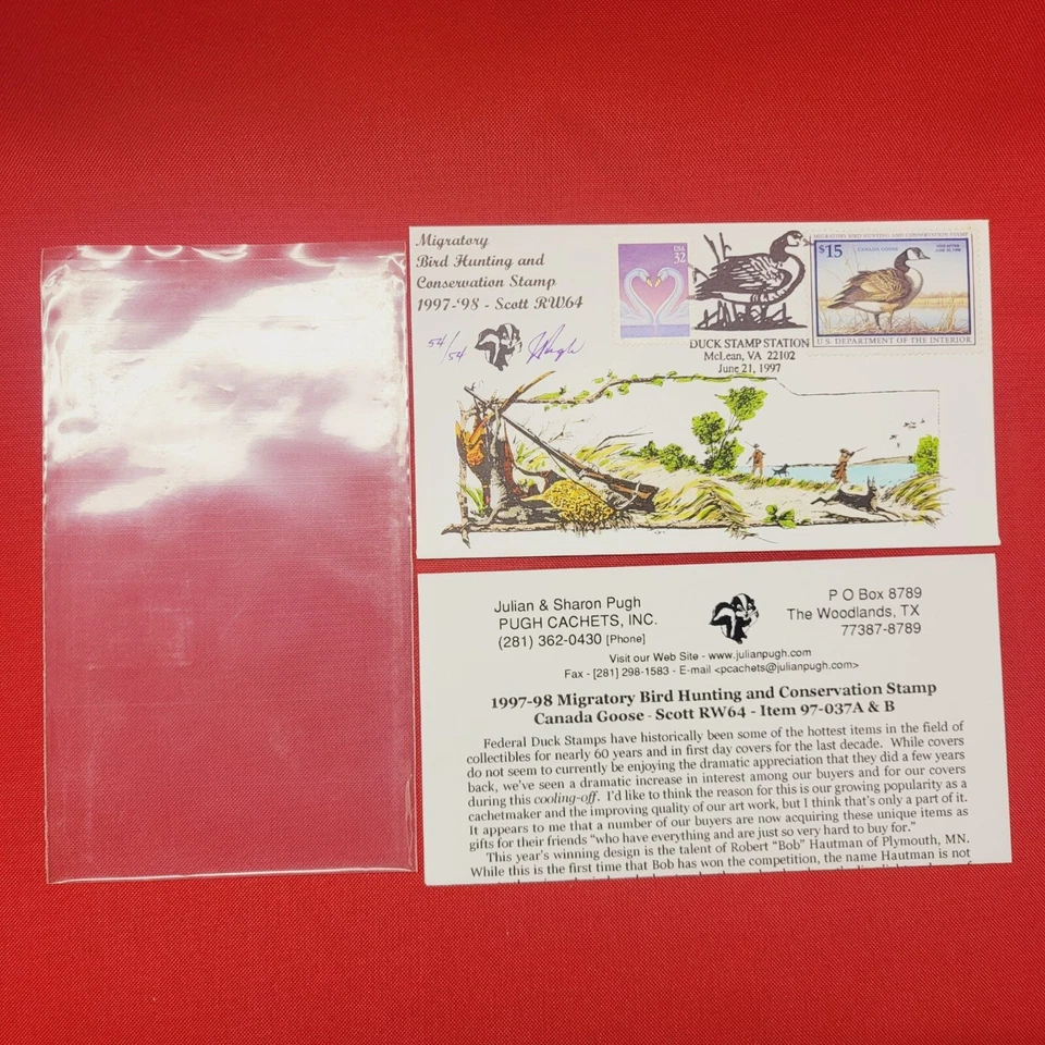 First Day of Issue Canada Goose Duck Station Stamp Cache Envelope Enclosure - Image 3 of 4