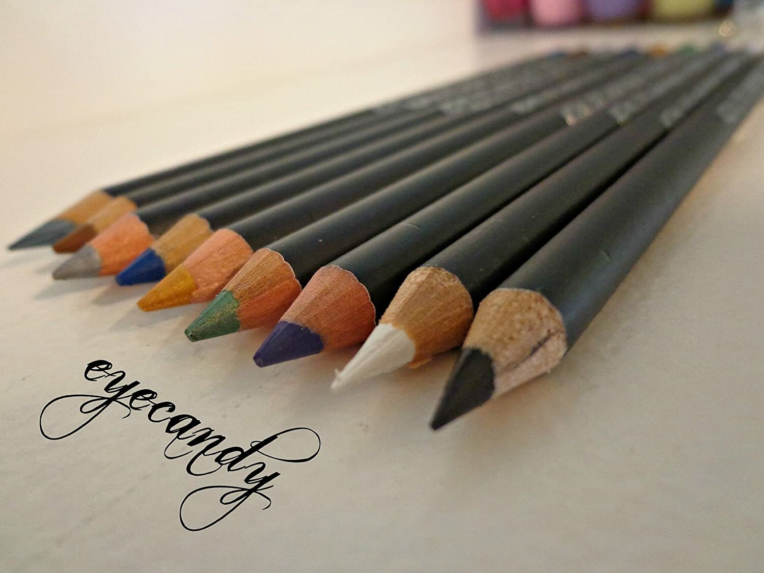 Princessa Kohl Eye Liner Eyeliner Pencils Set of 9 with Sharpener FREE