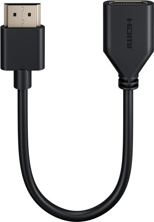 Thumbnail - Hdmi-flexadapter, A-stecker - A-buchse, 10cm, Schwarz