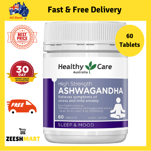 Stress,Anxiety Healthy Care High Strength Ashwagandha - 60 Tablets |AU - Picture 1 of 4