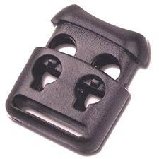 Double 10x Hole Plastic Cord Locks End Spring Stop Toggle Stoppers 