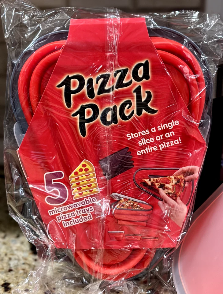 Ultimate Pizza Pack recipiente de armazenamento reutilizável dobrável portátil micro-ondas! - Imagem 4 de 4