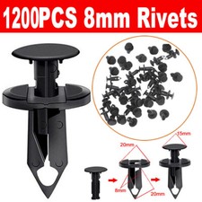 1200pcs 8mm Bumper Clips Auto Car Hole Retainer Rivets Fastener Fender Push Pin 1200pcs 8mm Bumper Clips Auto Car Hole Retainer Rivets Fastener Fender Push Pin