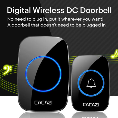 Wireless Door Bell Remote Button Battery Receiver Doorbell Extra Long Range - Picture 2 of 10