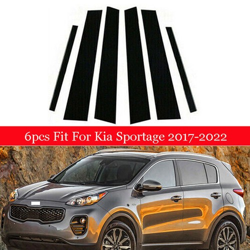 6X Black Pillar Posts Window Cover Fits Kia Sportage 2017-2019 2020 2021 2022 - Afbeelding 1 van 9