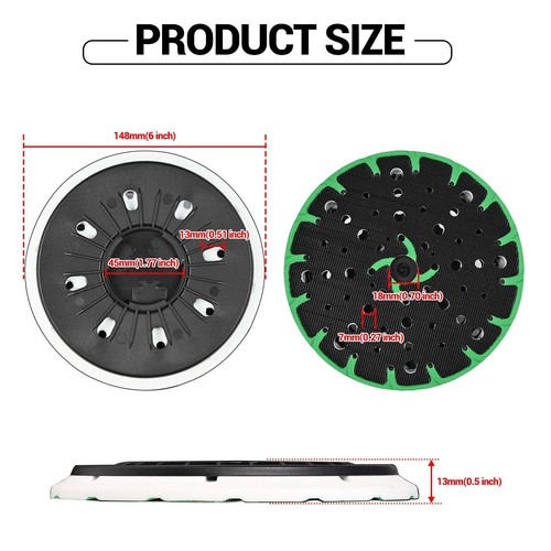 2* 150mm Klett Schleifteller weich/Hart Für Festool RO 150 FEQ Exzenterschleifer - Bild 2 von 15