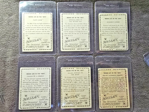 1910 T73 Hassan Indian Life In The 60s Lot 0f 12 in Fair to Good Condition- 1745 - Picture 2 of 4