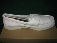 Sperry TOP-SIDER Boat Shoes PRIDE WHITE Men's 16-M "2 Eye" + BANDANA