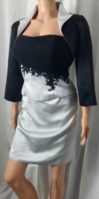 Festliches Set Hauskleid und Jacke Punkt Hochzeit Gr. 42 neuwertig