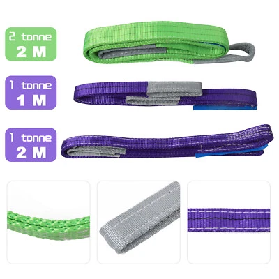 1-2 Tonne Webbing Lifting Sling Certified Duplex Cargo Strap Hoist Strop 1-2m